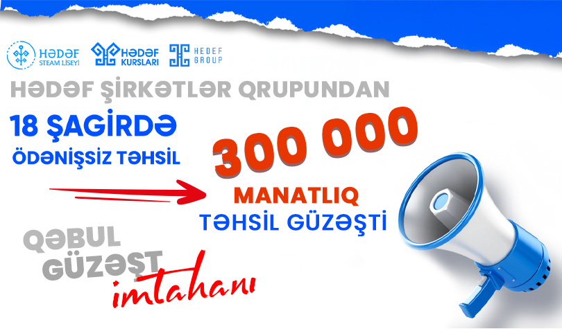 18 şagirdə 100 % təqaüd